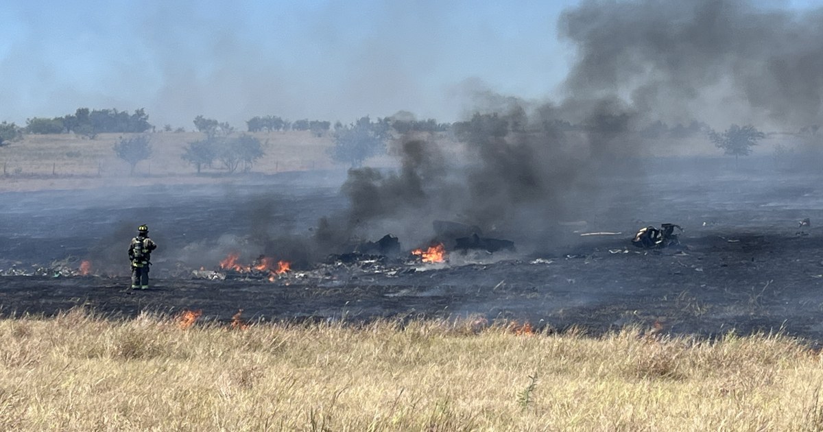 Two soldiers are dead after a military helicopter crashes in Texas, sparking a fire