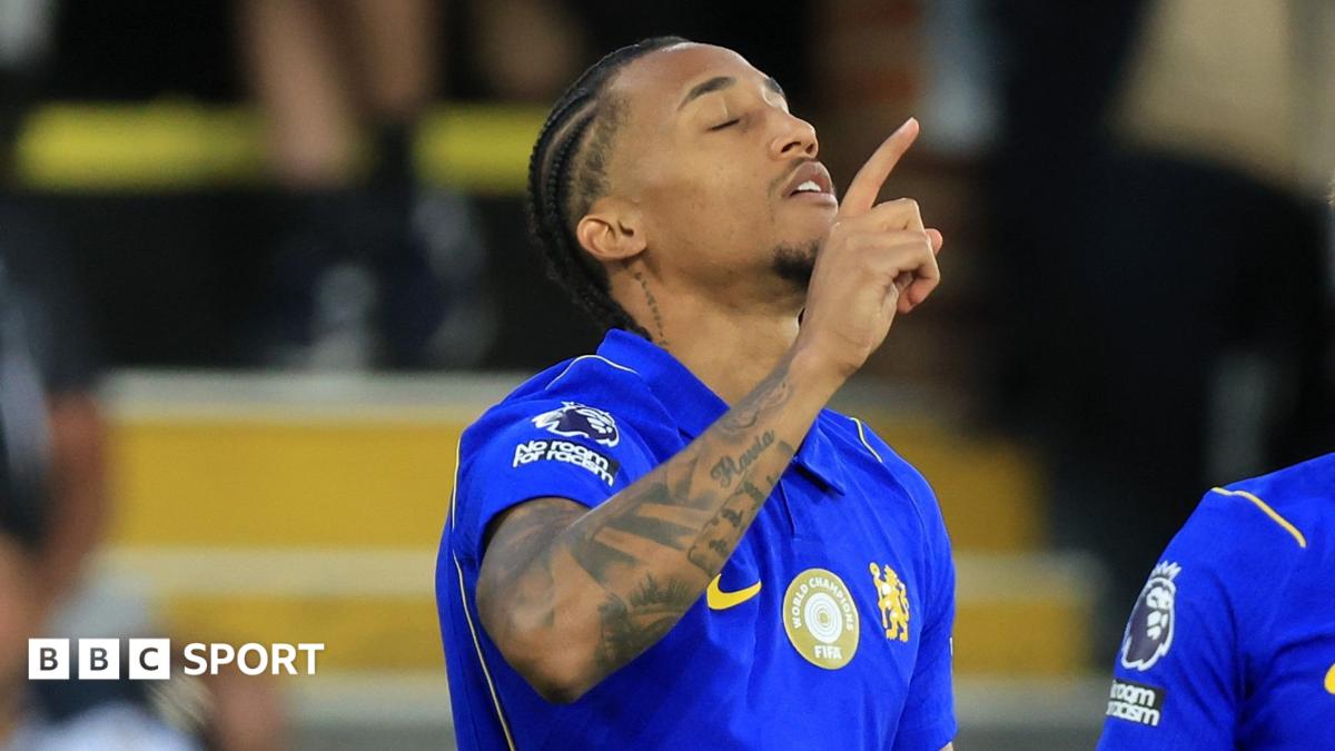 Joao Pedro celebrates scoring a goal