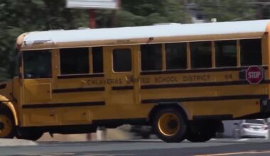 Parent accused of breaking door of Calveras County Unified School District bus, climbing inside to confront school bus driver