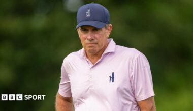 Matt Gogel of the United States on the 2nd green during the third round of the ISPS HANDA Senior Open on the Kings Course at Gleneagles