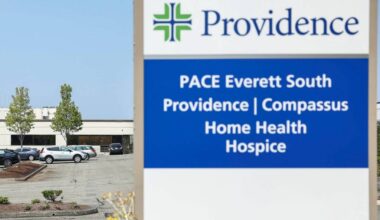 The Providence Home Health Hospice building along 75th Street on Thursday, Aug. 6, 2026 in Everett, Washington. (Olivia Vanni / The Herald)