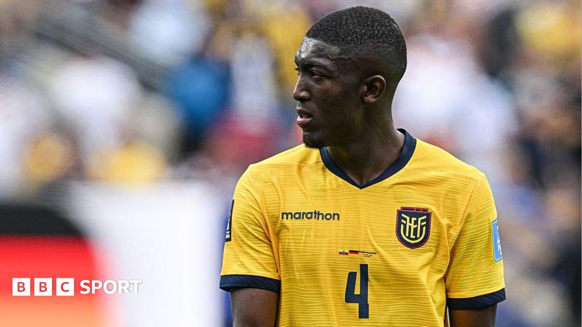 Joel Ordonez playing for Ecuador at this summer's World Cup