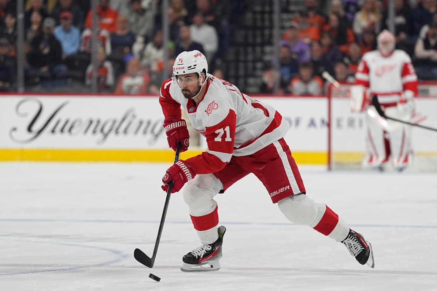 Red Wings captain Dylan Larkin has played in only one NHL playoff series, as a rookie in 2016.