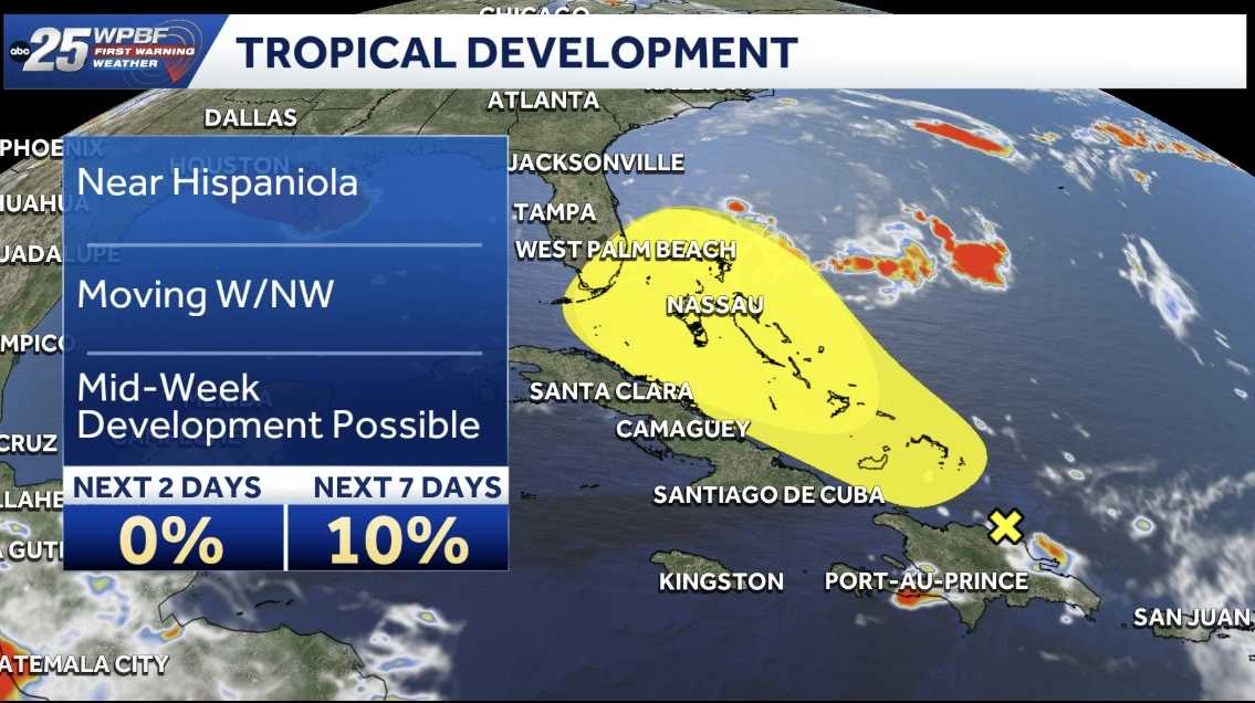 South Florida to get rain from Dolly remnants