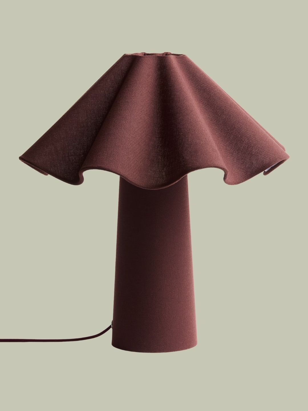 H&amp;M, Wavy Table Lamp in Burgundy