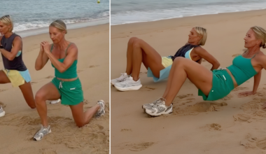 Caroline Idiens and Jenni Falconer share the 10-move no-equipment workout they use to build full-body strength