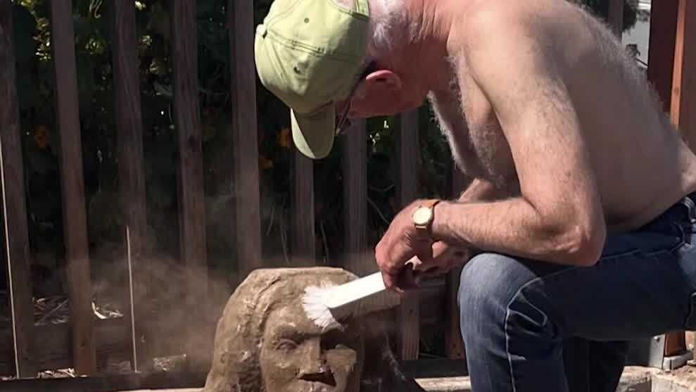 San Francisco couple discovers mystery buried sculpture in backyard - KCRA
