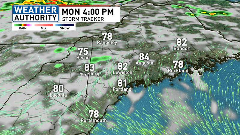 Monday afternoon. (WGME)