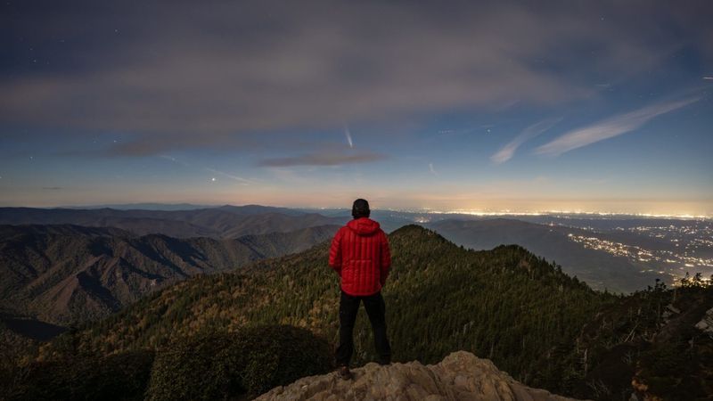 “Tsuchinshan Atlas Comet In Between Clouds and Moonlight Below” by Matthew Smith won 3rd Place in the "People in Nature" category. Smith is a 33-year-old bike shop manager from Huntsville, AL. He picked up photography about 3 years ago and now spends his time off work photographing caves, mountains, and everything in between throughout the Southeast.