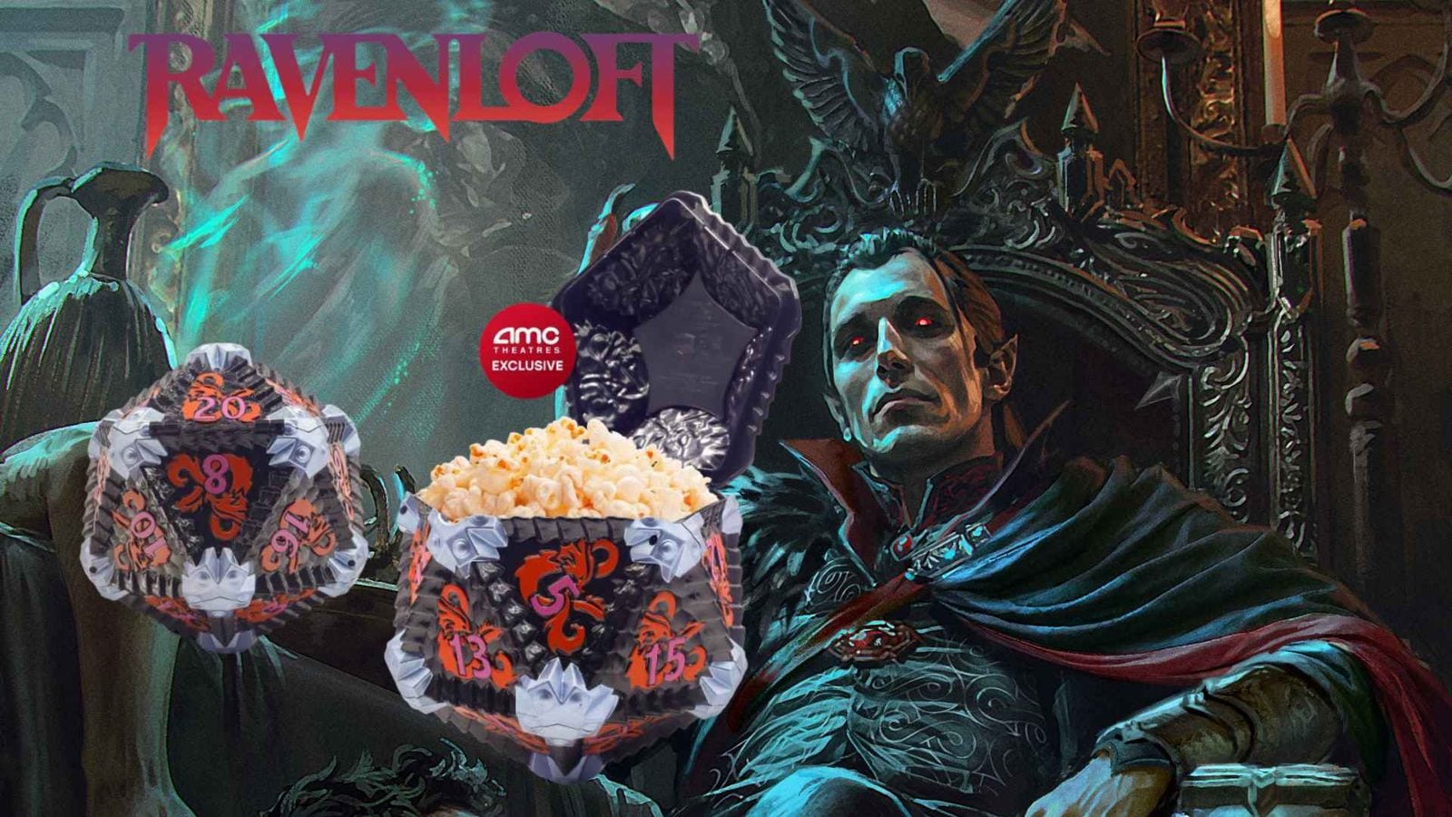 AMC Releases Dungeons Dragons Mists of Ravenloft D20 Popcorn Bucket