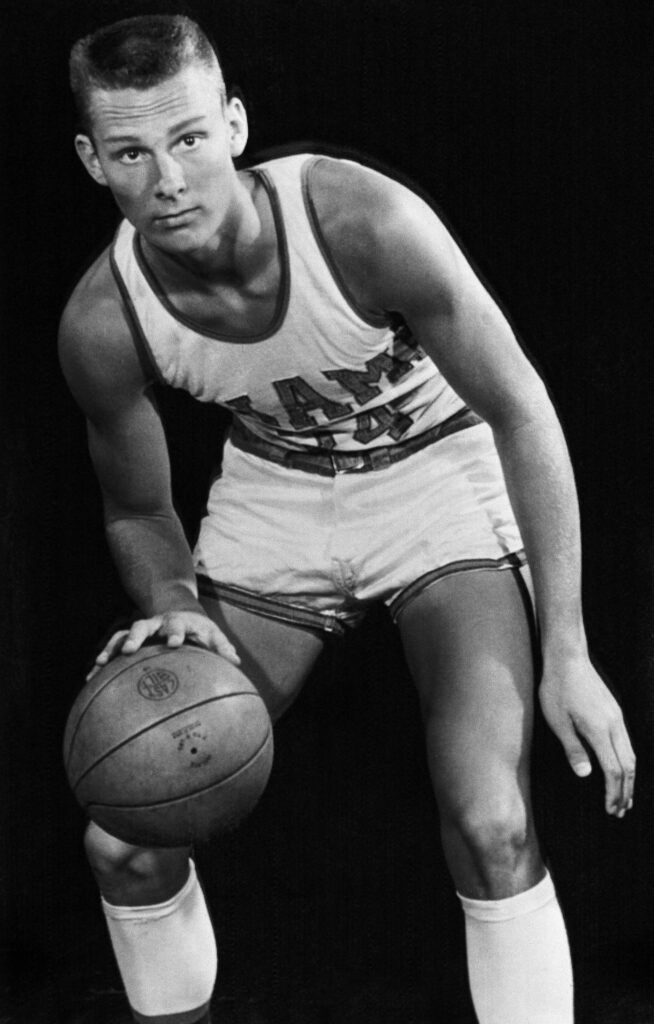 University of Miami's ace, Rick Barry, in Miami, Dec. 18, 1964, who holds the national collegiate scoring with a 37.8 average. (AP Photo)