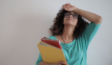 woman, files, tired, midday, exhaustion