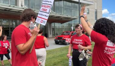 UVM Medical Center support staff picket as contracts expire, talks stall
