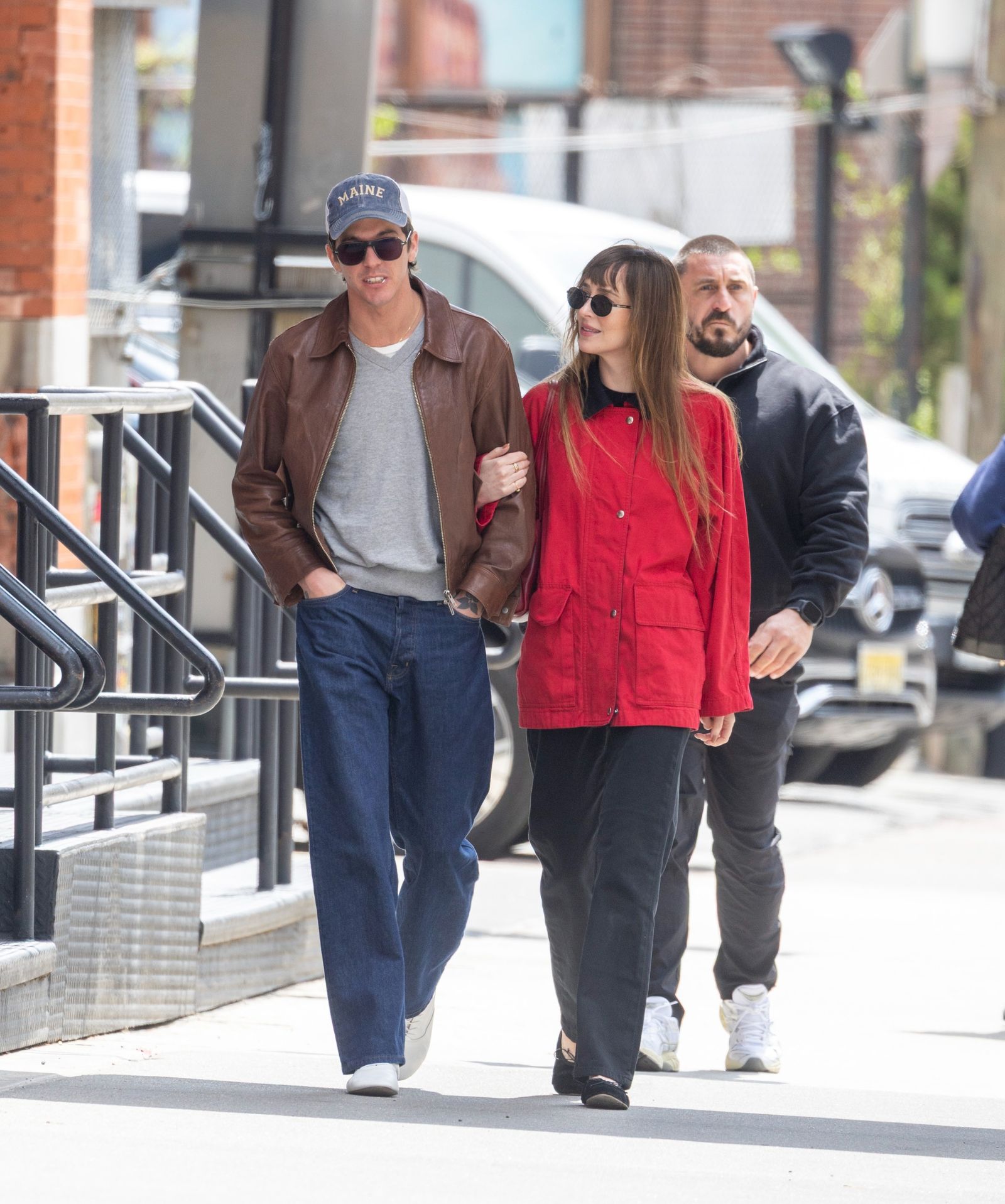 Dakota Johnson Locks Arms with Role Model on Romantic NYC Walk