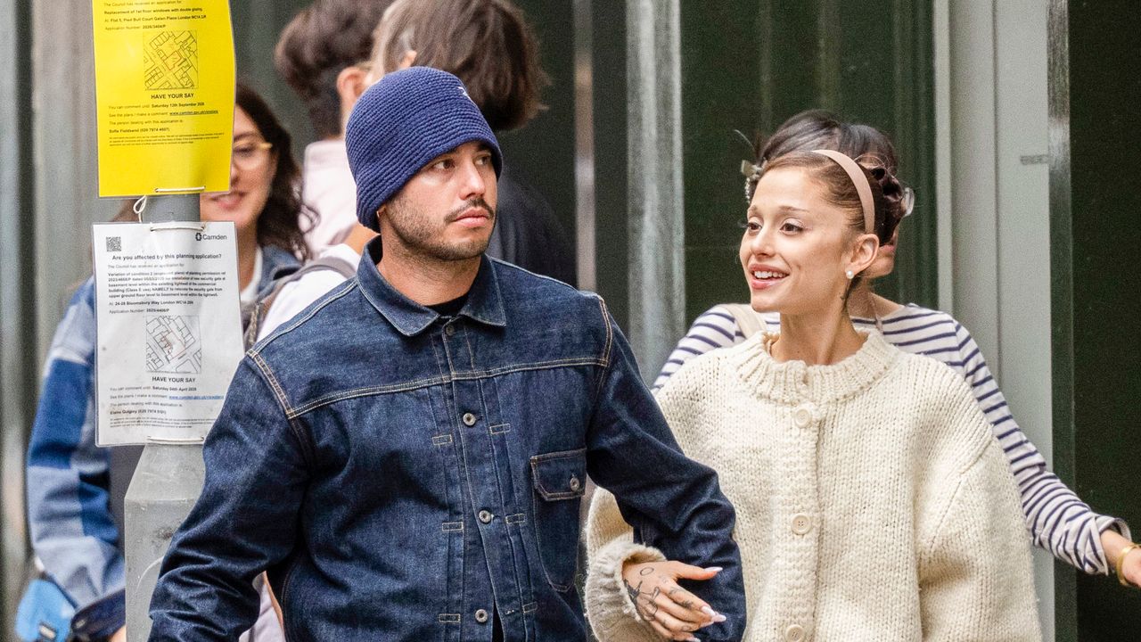 Ariana Grande and Ricky Álvarez Layer Up for an Even Harder Launch in London