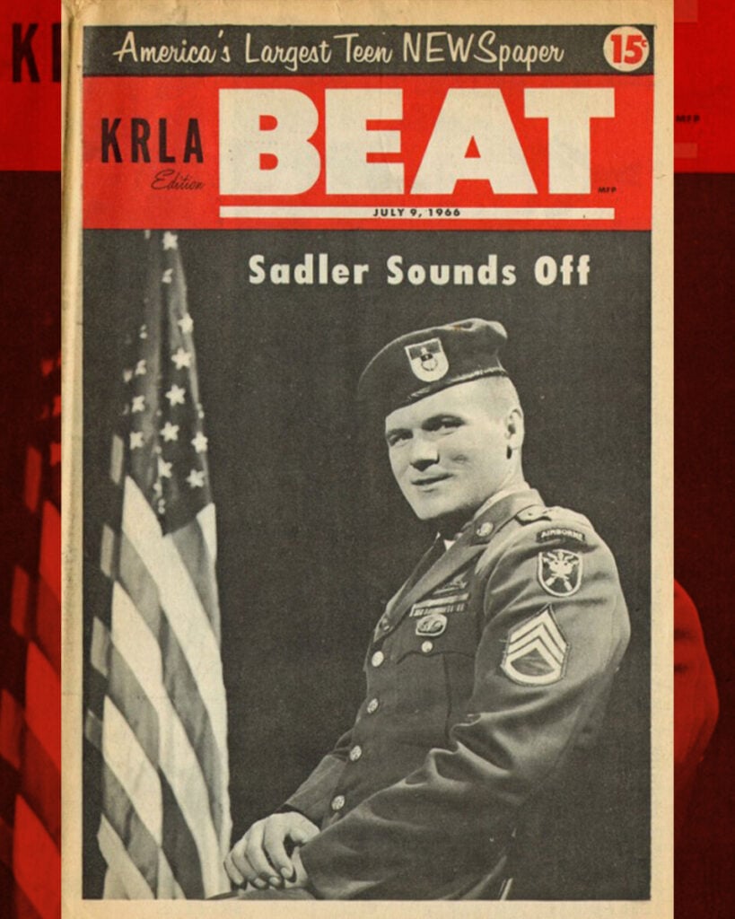 Barry Sadler on the cover of KRLA Beat, July 9, 1966.