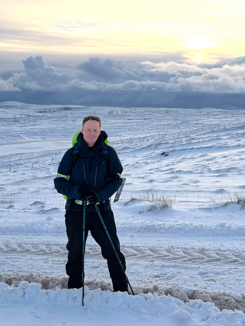 Jonathan in Shetland where he was met with unusually heavy snow fall