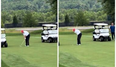Trump denigrates fellow golfers as lacking ‘talent’ as he boasts about winning trophy on his own course