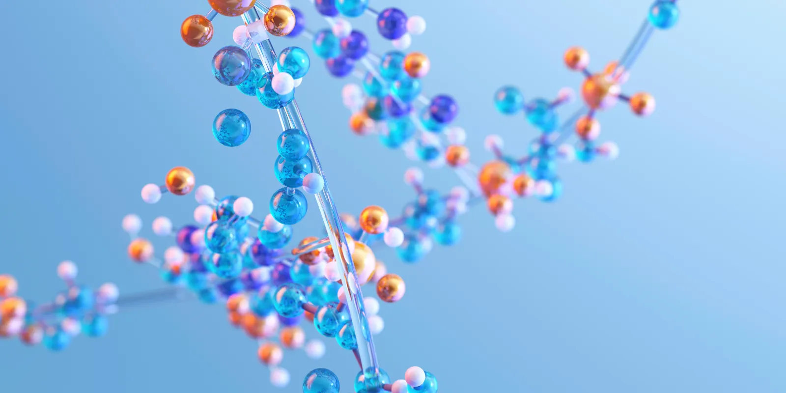 Stock image: Amino acids in protein molecules.