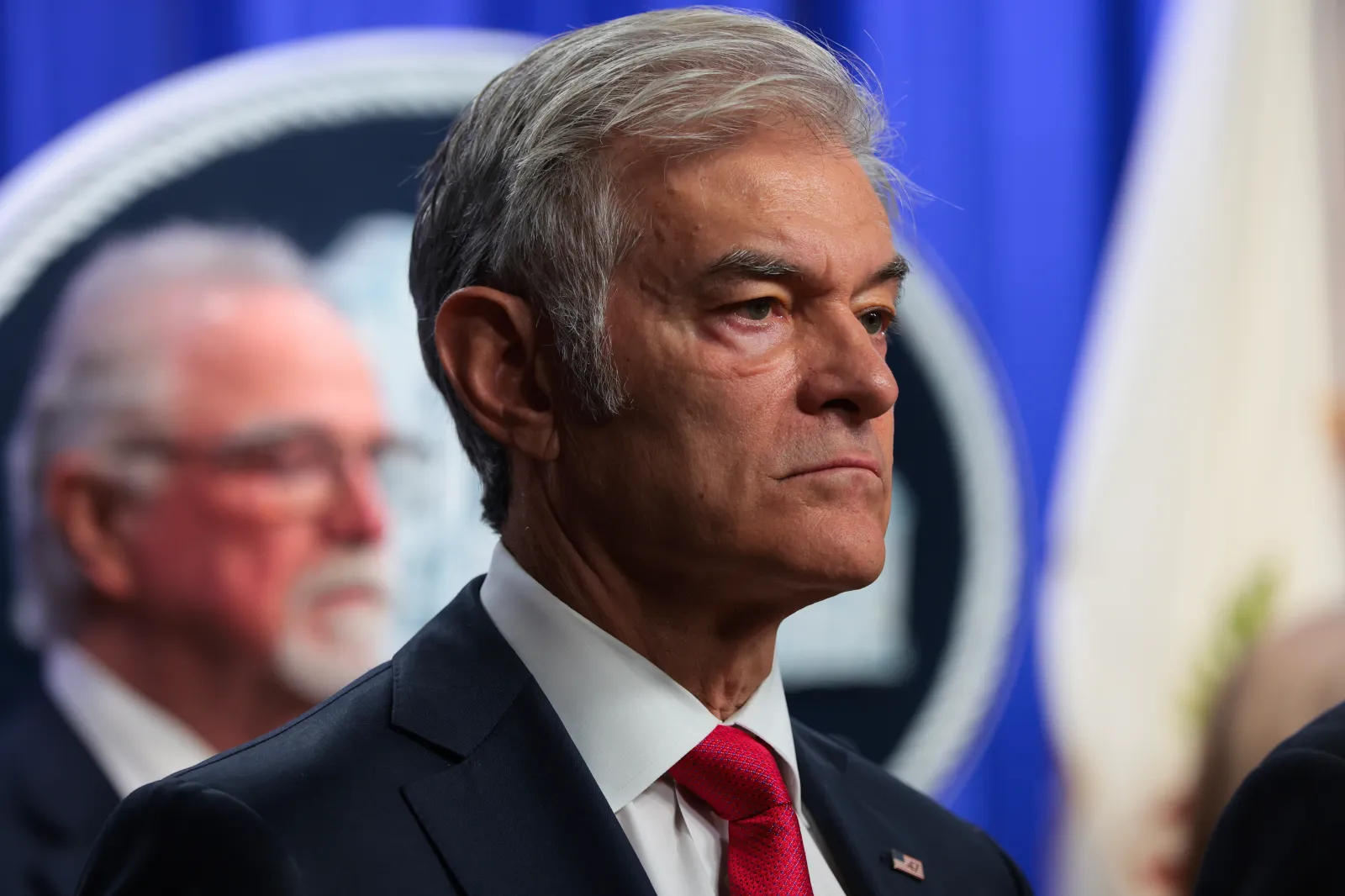 CMS Administrator Mehmet Oz speaks during a press conference on June 23, 2026, in Washington, D.C.