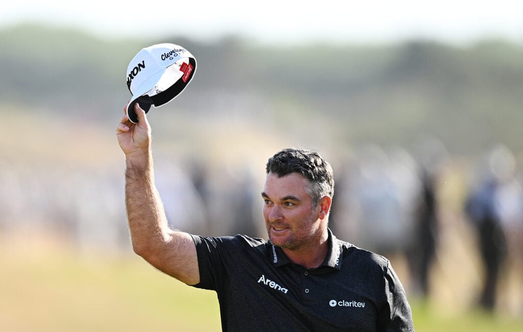 Ryan Fox acknowledges the crowd after winning The Open Championship