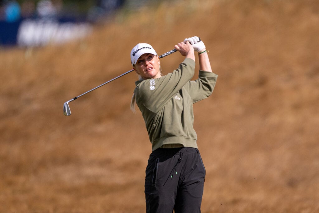 Charley Hull in action during the second round of the AIG Women's Open at Royal Lytham & St. Annes
