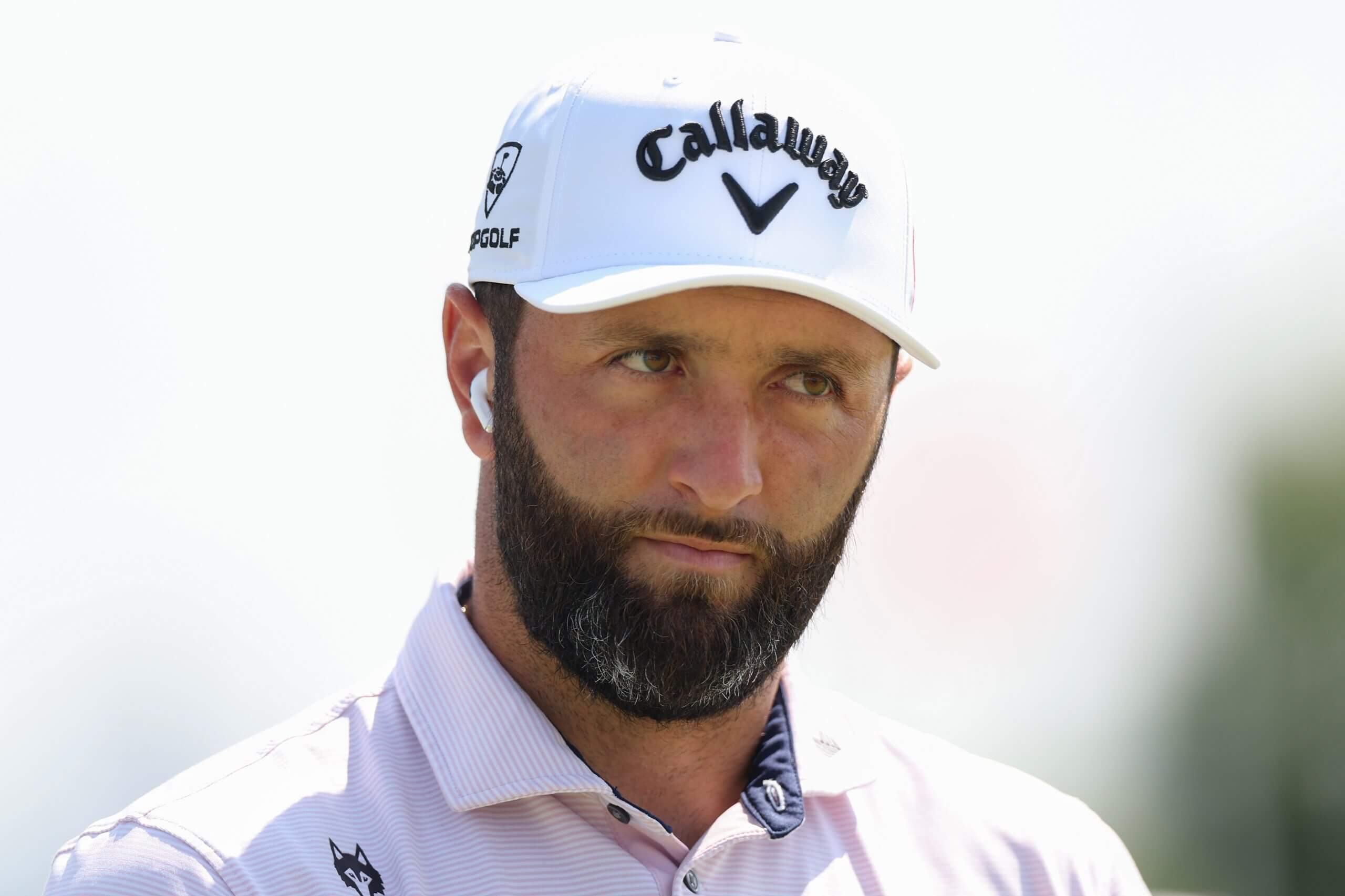 Jon Rahm looks on during the LIV Golf New York tournament earlier this month.