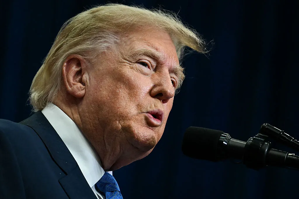 President Donald Trump speaks in Houston on August 28, 2026.