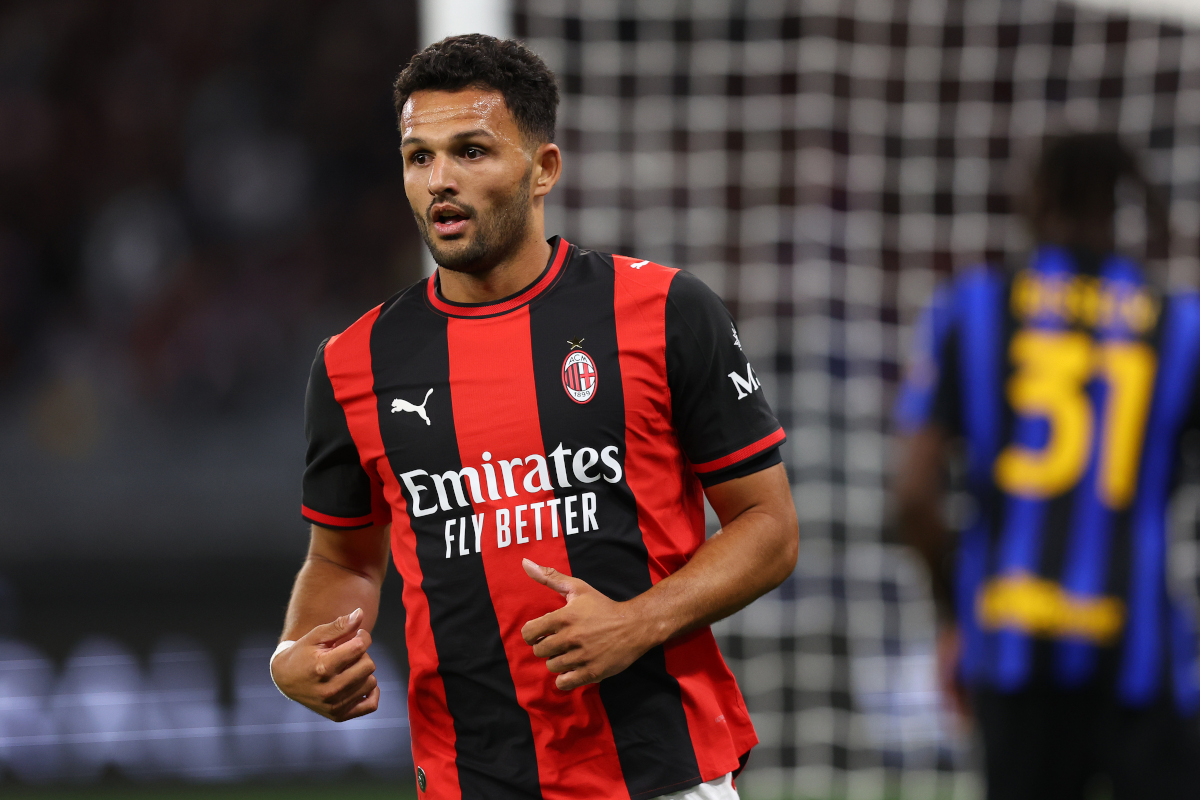 PERTH, AUSTRALIA - AUGUST 05: Goncalo Ramos of AC Milan looks on during the pre-season match between AC Milan and FC Internazionale at Optus Stadium on August 05, 2026 in Perth, Australia. (Photo by Paul Kane/Getty Images)