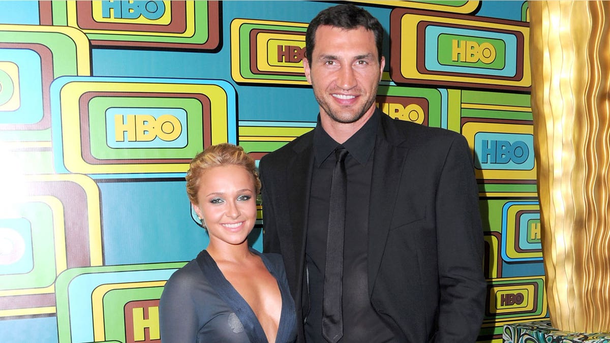 Hayden Panetierre and her ex Wladimir Klitschko pose for a photo