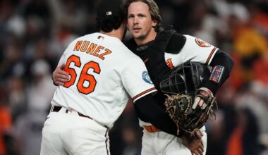 Adley Rutschman (right) will need to build a rapport with Red Sox pitchers, much like he did in Baltimore.