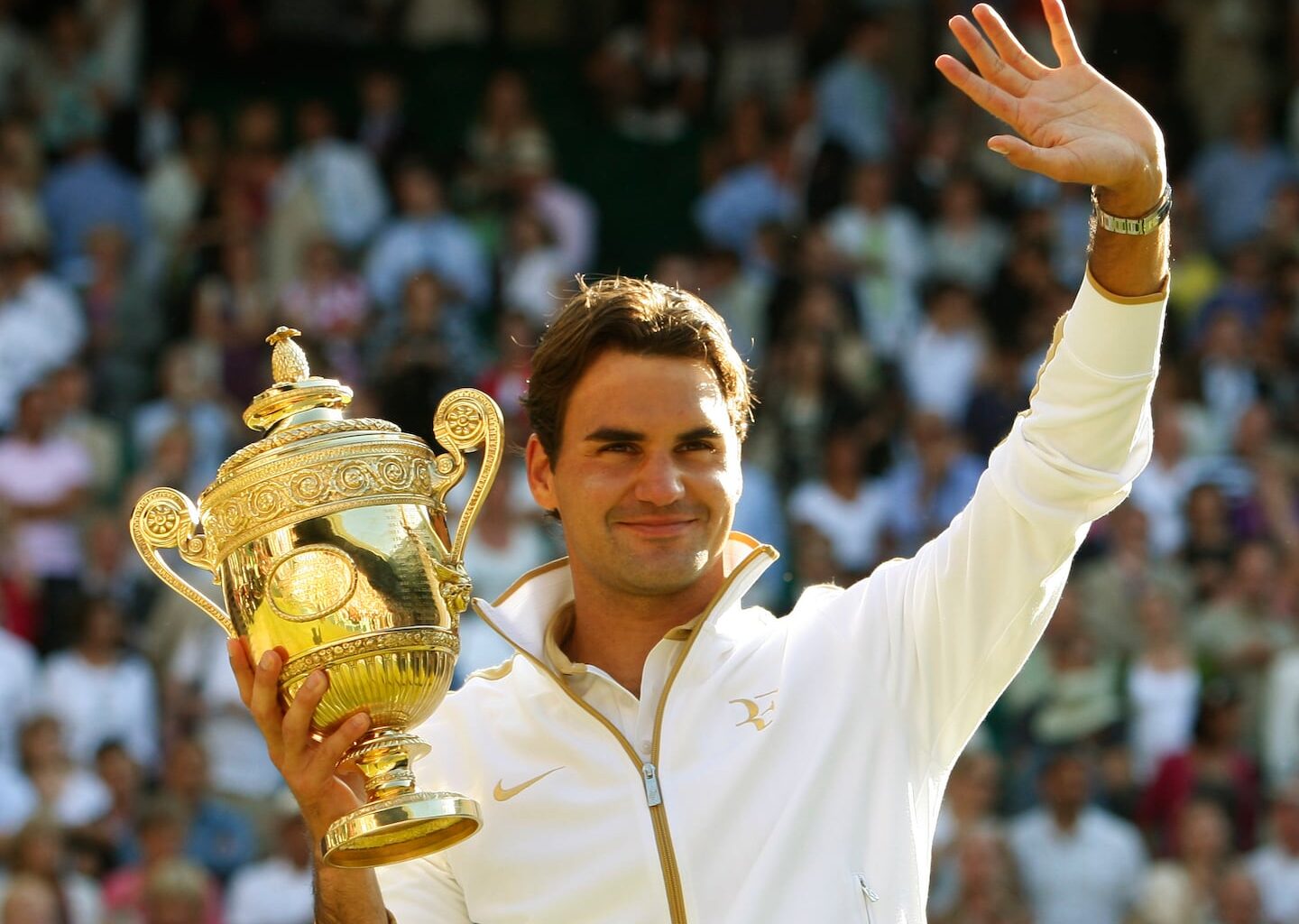 Roger Federer won a record eight Wimbledon men's singles titles.