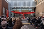 Hundreds gather for the opening ceremony of the new Mark Rothko Pavillion of the Portland Art Museum in Portland, Ore., on Thursday, Nov. 20, 2025. The Portland Museum's new $111 million addition connects the former Masonic Temple built in 1927 and the 1932 original museum complex by Pietro Belluschi.