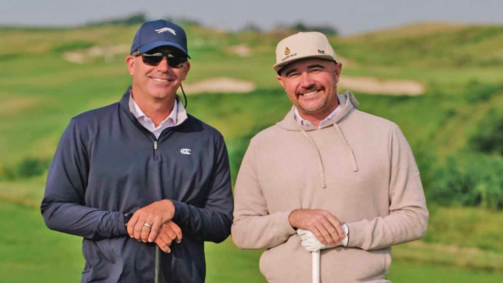Sheridan’s Josh Gardner, left, and Jared Stiver said the Landmand Golf Club course in northeast Nebraska was unlike any they’d ever played.