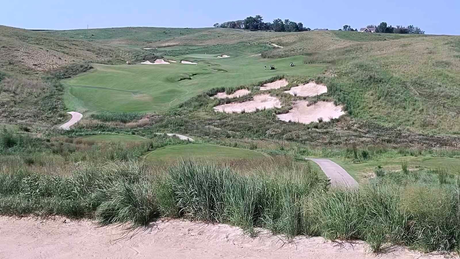 The fairways at Landmand Golf Club were as wide as football fields and the greens some of the largest in the world.
