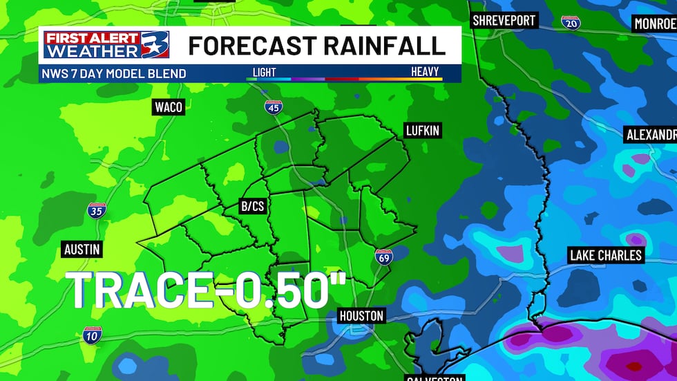 Rain chances increase as we head into the later half of this week.