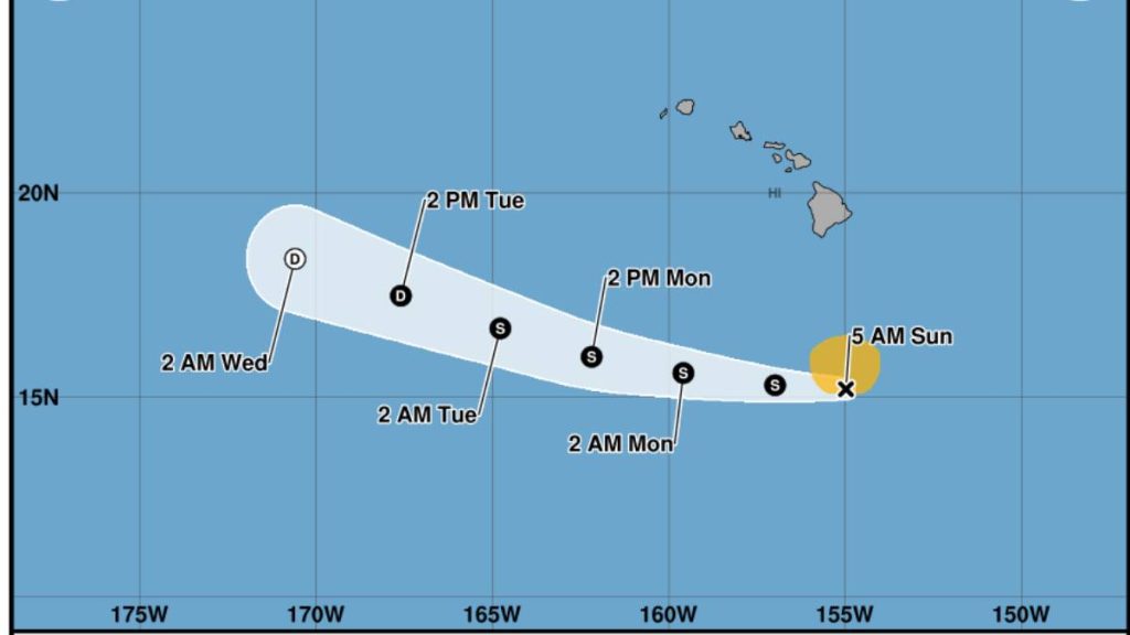 Moke now passing 310 miles south of Hilo; bringing heavy rainfall, winds, possible flooding to Big Island : Big Island Now