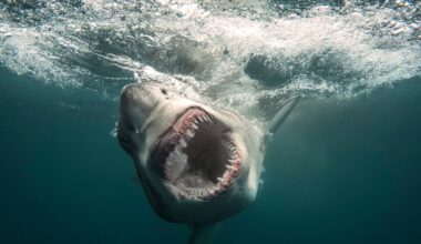 This image released by Discovery Channel shows a great white shark.