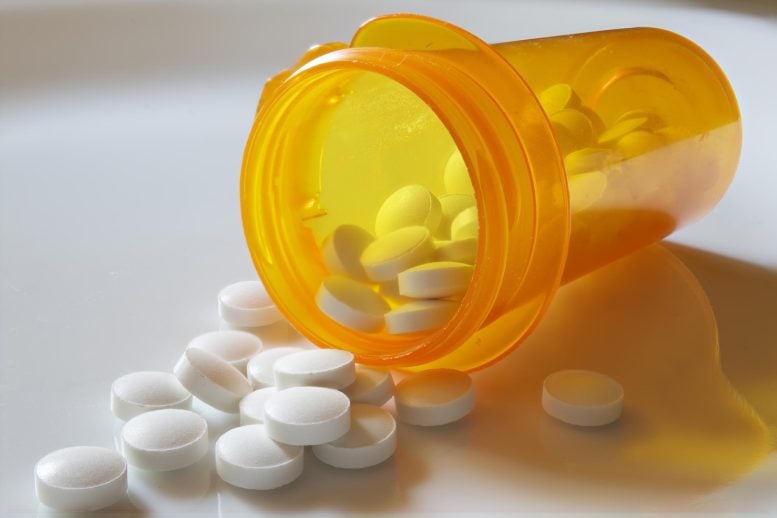 Prescription Medicine Bottle Round White Pills