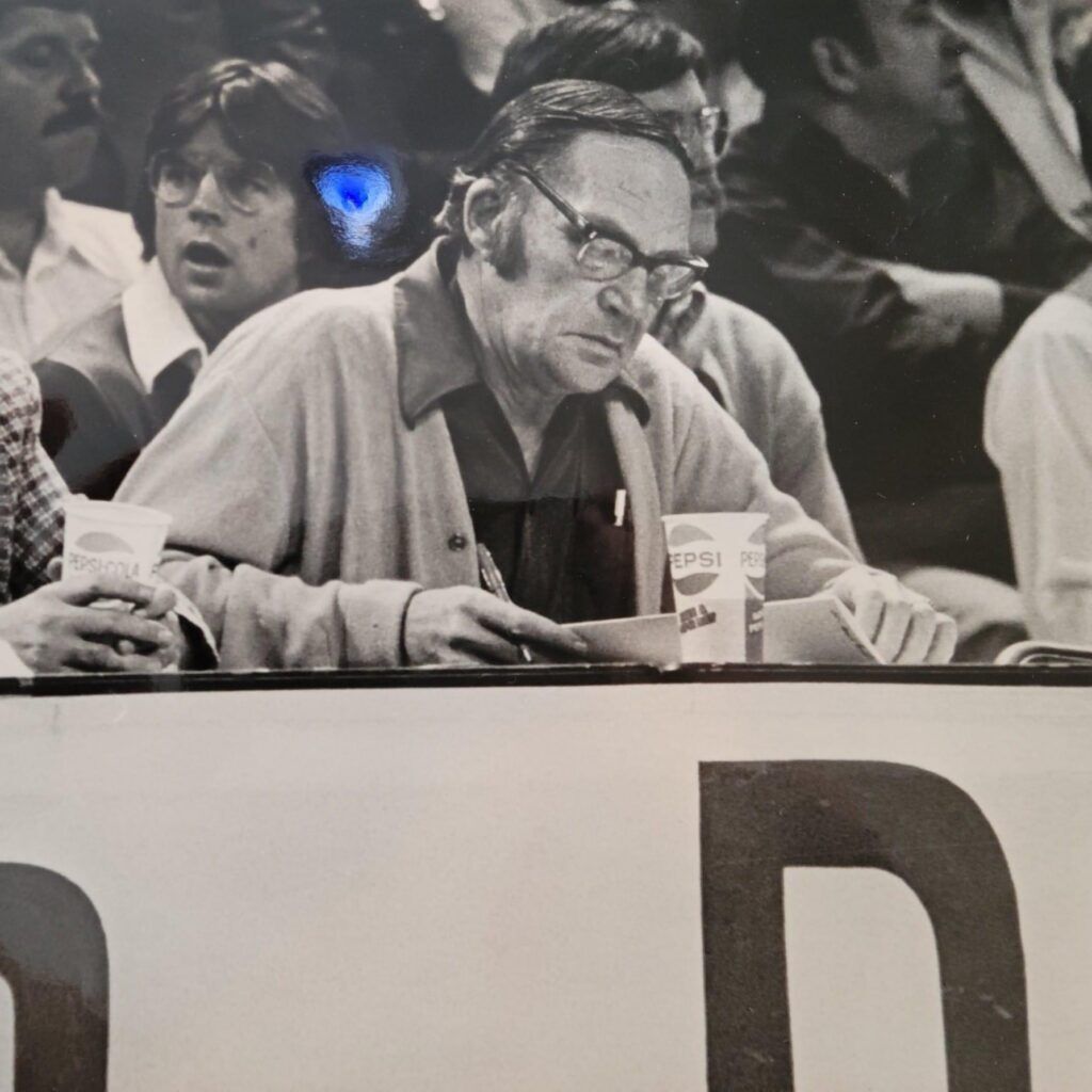 Ralph Moore, father of Denver Gazette Senior Arts Journalist John Moore, covered hundreds of Denver Rockets/Nuggets games from press row. (Courtesy Moore family)