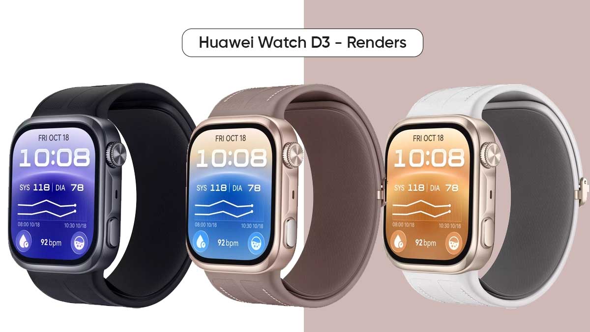 Huawei Watch D3 renders