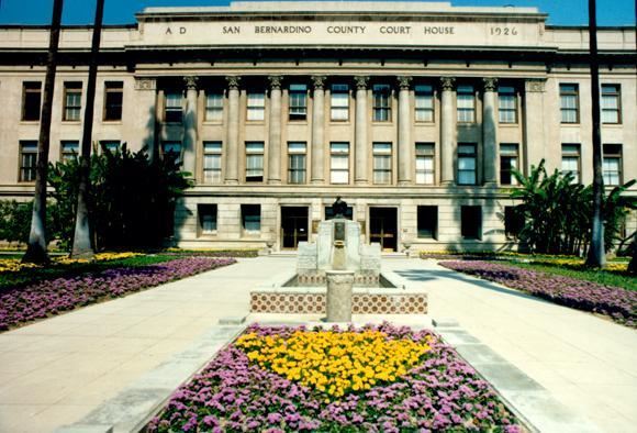 The San Bernardino County Court House on Court Stree in San Bernardino opened in 1926 and was designed San Bernardino Architect Howard E. Jones. (Courtesy San Bernardino Historical and Pioneer Society)