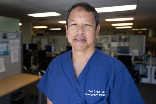 La Jolla, CA - Doctor Ted Chan, professor and chair of the department of Emergency Medicine at UC San Diego Health and Executive director of the West Accelerator at UCSD Health, Thursday, Aug. 27, 2026, La Jolla, CA. (Luke Johnson / The San Diego Union-Tribune)
