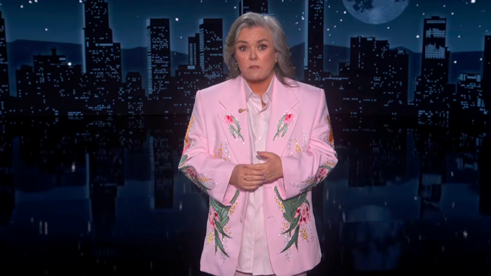 Rosie O'Donnell Hosts 'Kimmel,' Slams Trump as 'Mango Mussolini'