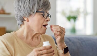 Senior Woman Vitamin Supplement Medication Pill