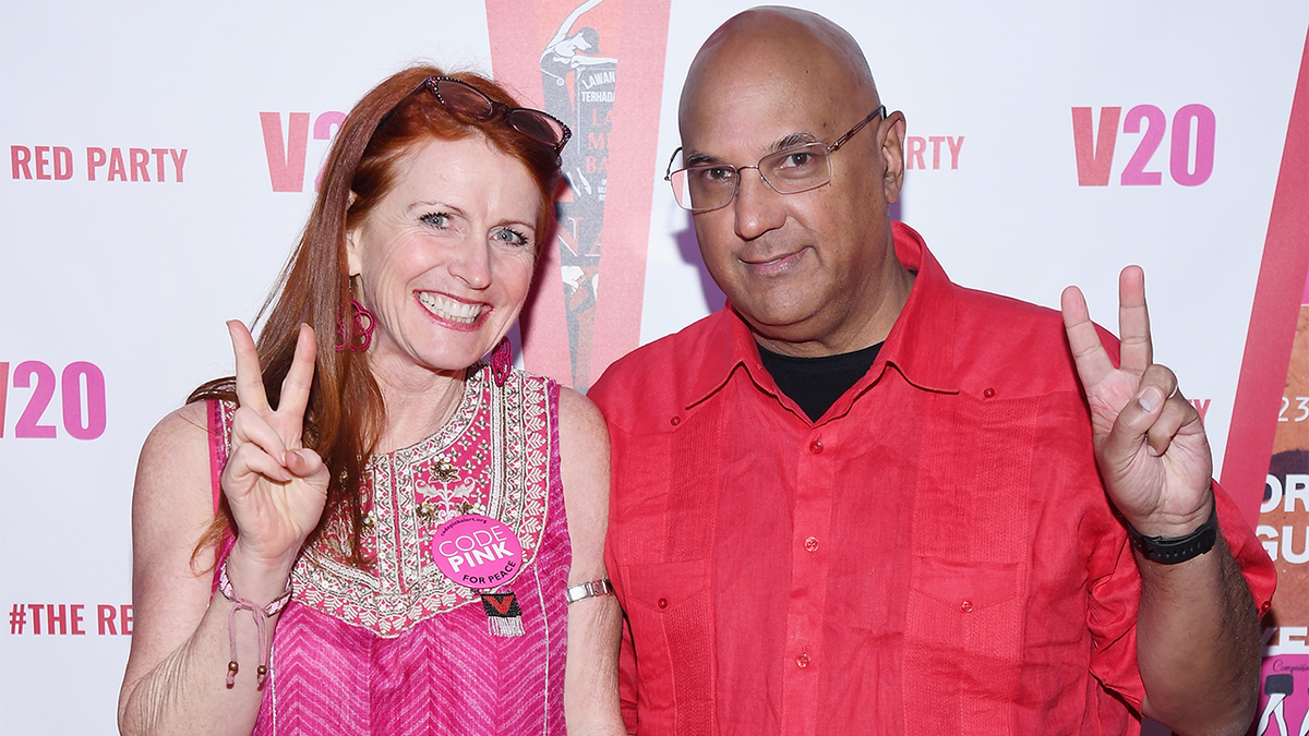 Jodie Evans and Neville Roy Singham