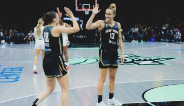 August 22nd, 2026; The New York Liberty defeat the Indiana Fever 109-102 at Barclays Center in Brooklyn, NY (Photos by. Brandon Todd/New York Liberty)