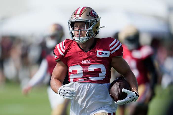 McCaffrey sits out practice with 'tightness' as the 49ers manage his workload