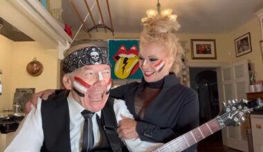 Toyah and Robert Fripp in their kitchen