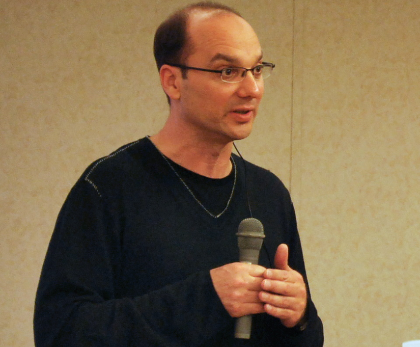 Andy Rubin speaking at Google Developer Day in 2008, several years after Google acquired Android.